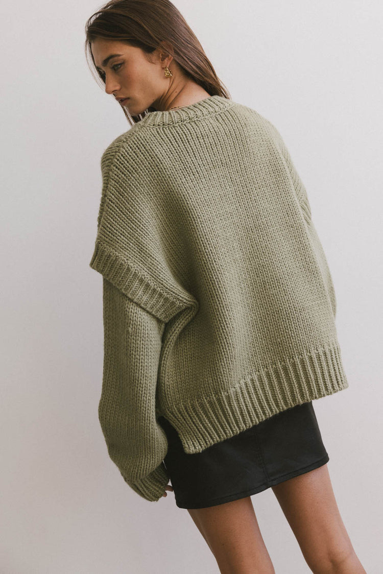 sage knit oversized sweater