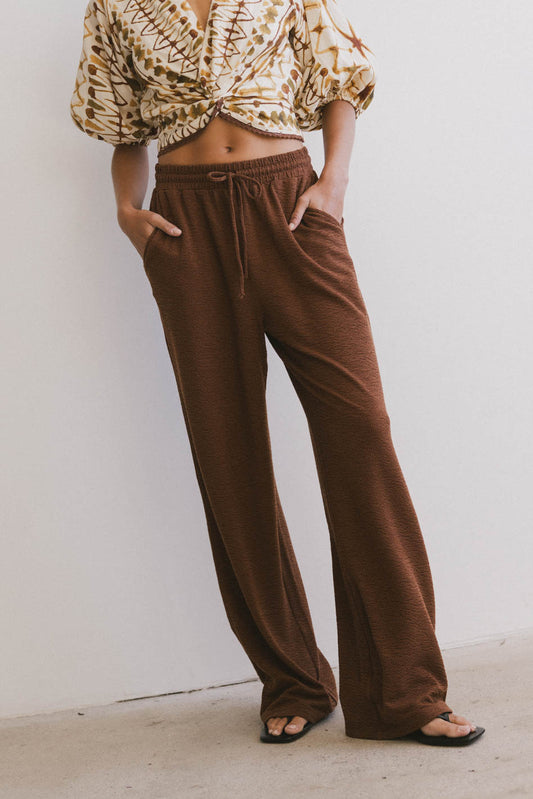 BROWN DRAWSTRING PANTS