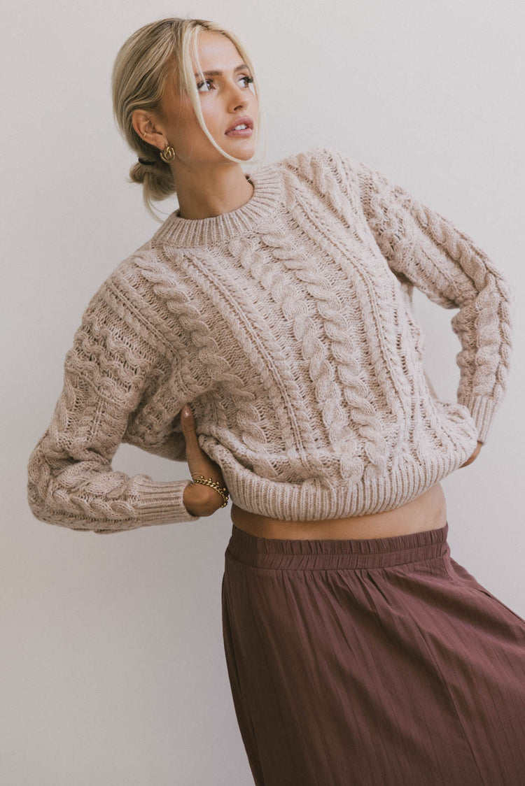 cable knit sweater