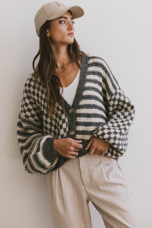 Janey Cardigan in Charcoal - FINAL SALE