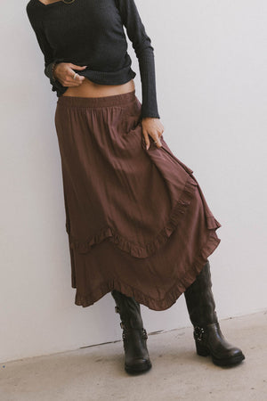 Franky Midi Skirt in Mauve