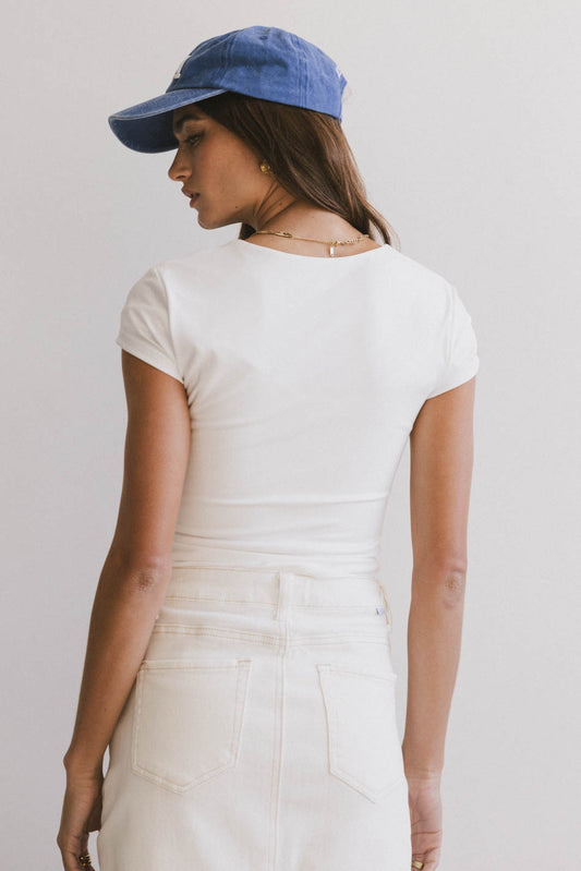 white basic tee