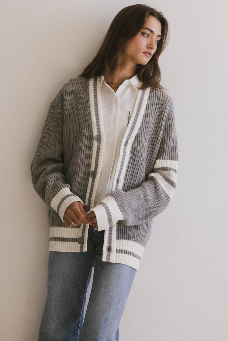 grey cardigan jacket