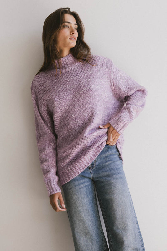 PURPLE TURTLENECK SWEATER