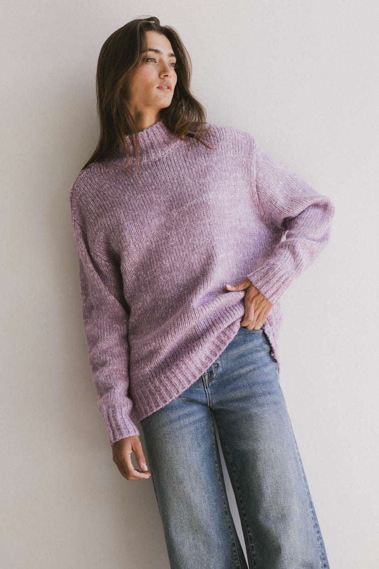 PURPLE TURTLENECK SWEATER