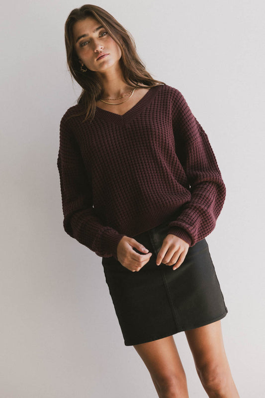 burgundy sweater