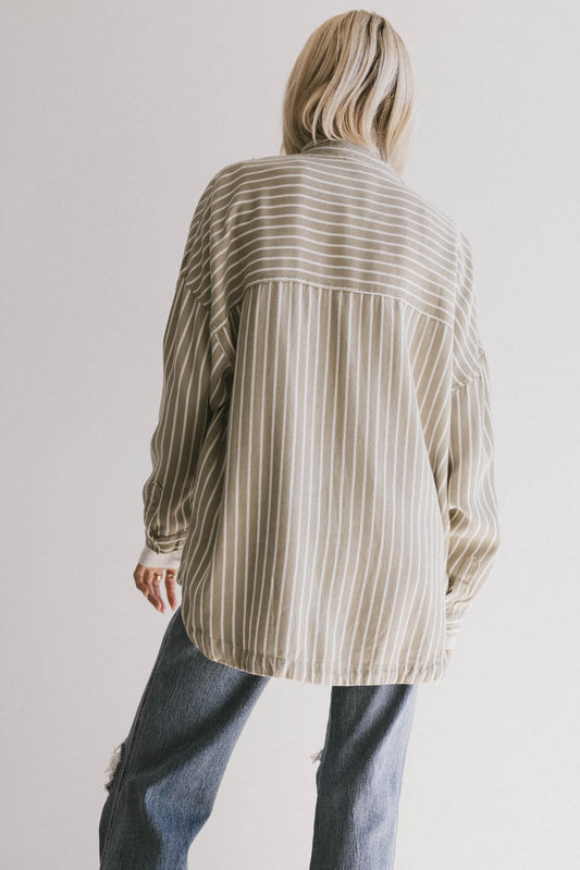 long sleeve striped button up with stripes