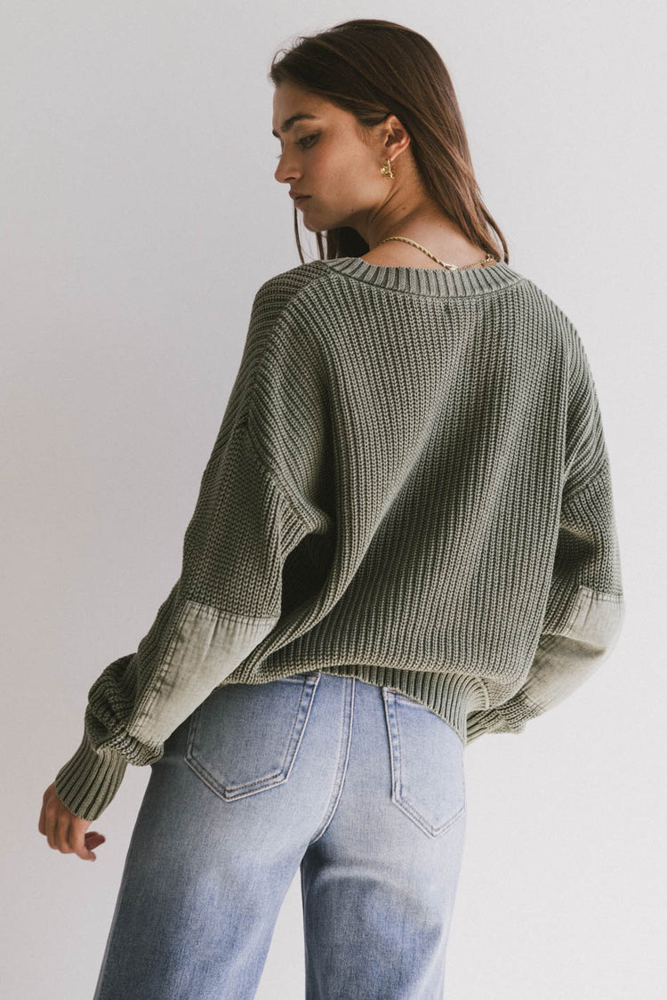 elbow patch knit sweater