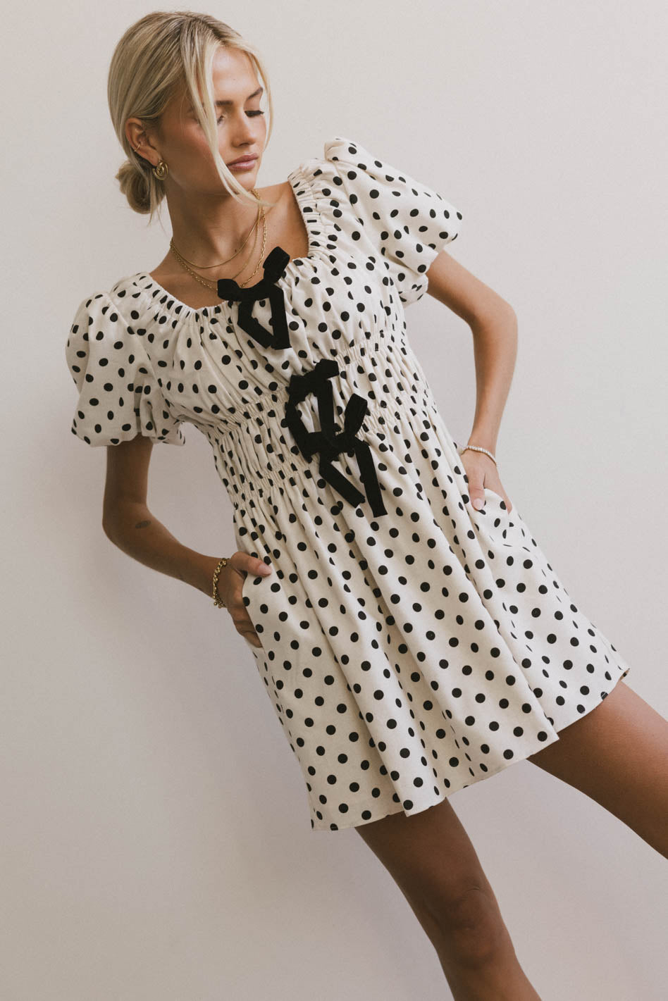 The Velveteen Bow Mini Dress - FINAL SALE The Velveteen Bow Mini Dress - FINAL SALE