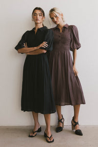 smocked midi dresses