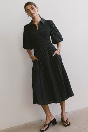 Belen Midi Dress in Dark Teal - FINAL SALE