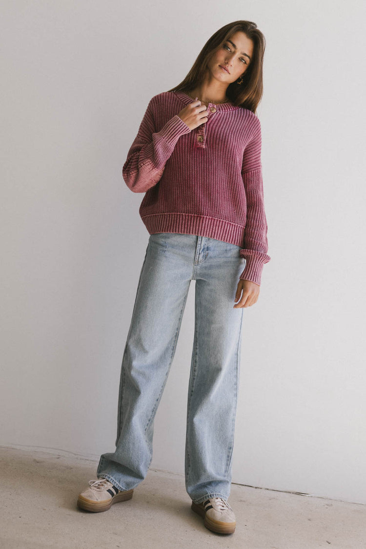 long sleeve ribbed sweater