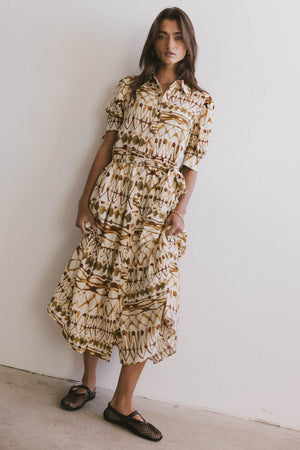 knee length dresses for ladies Tamara Abstract Midi Dress