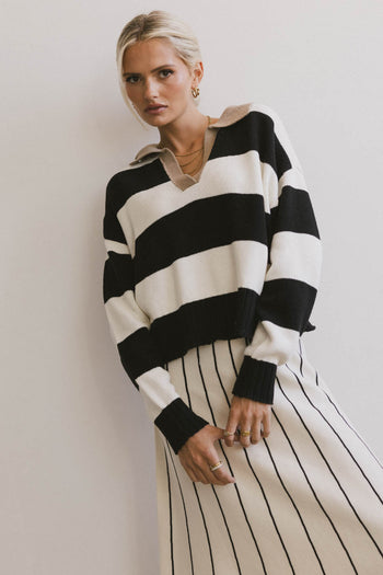 v neck collar sweater