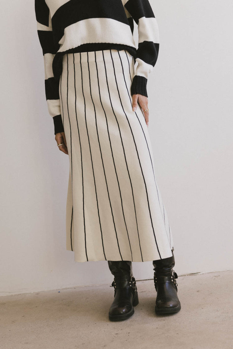 knit striped skirt