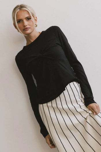 Ariana Twist Front Top in Black - FINAL SALE