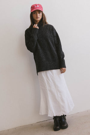 Gracie High Neck Sweater in Black