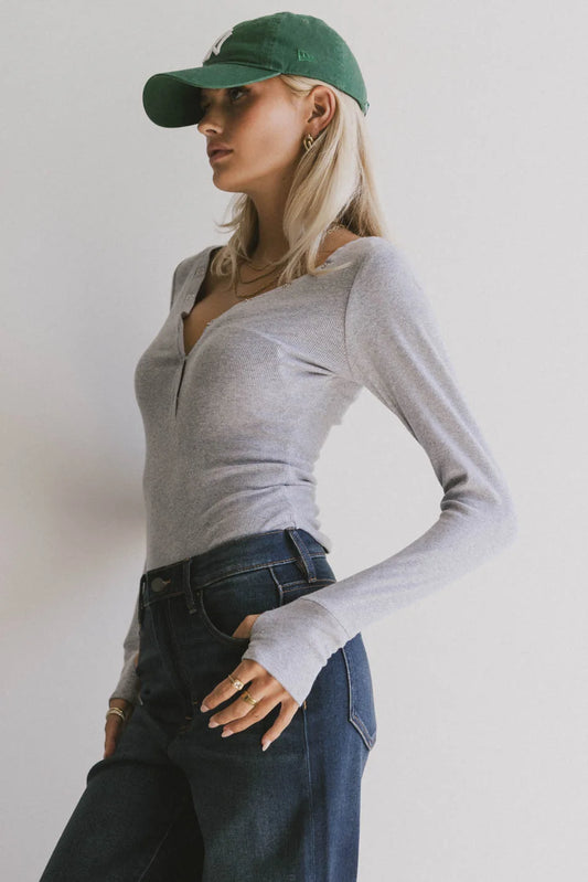 Long sleeves top in grey 