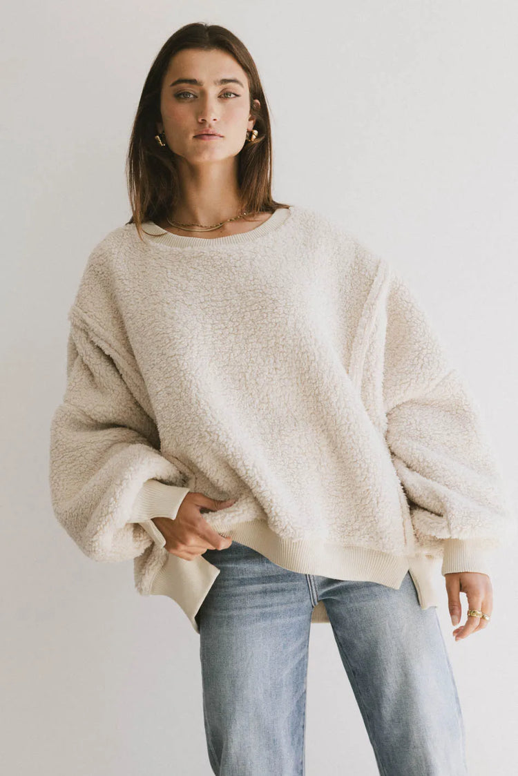 Puffy sweater in oatmeal 