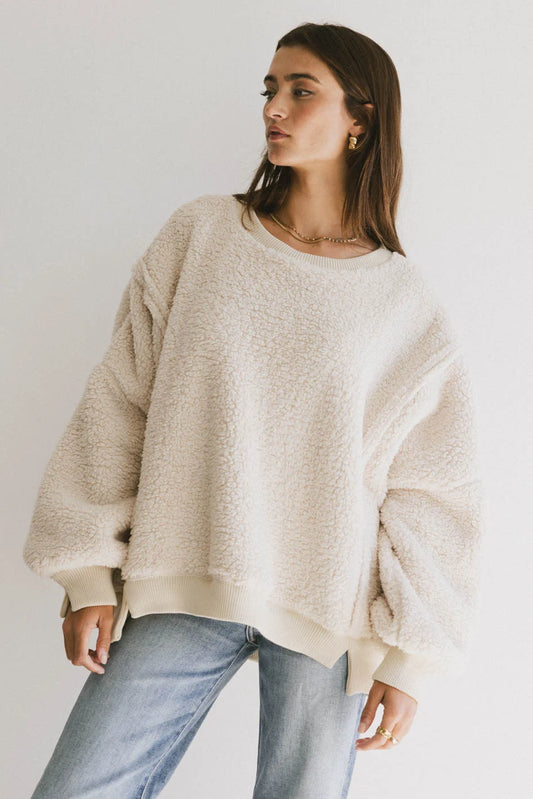 Long sleeves sweater in oatmeal 