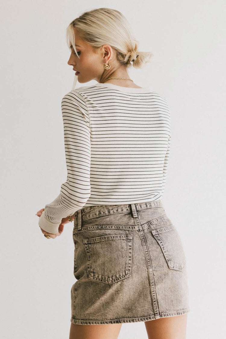 Striped basic top 