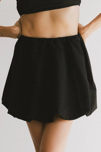 Mini bubble skirt in black 