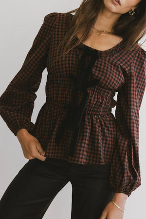 Ella Tie Peplum Blouse