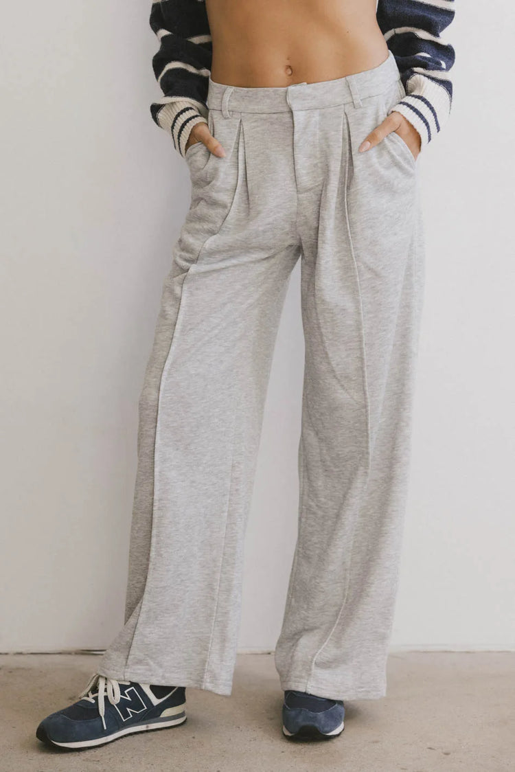 Knit pants in grey 