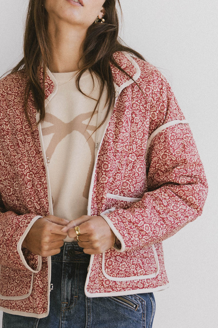 floral quilted jacket