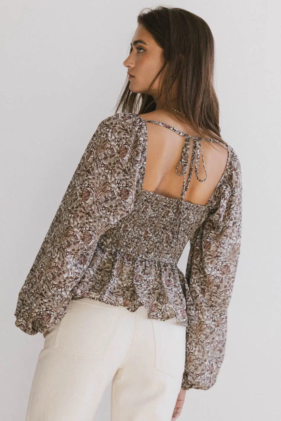 Chiffon peplum top shop