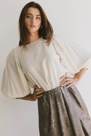 Nadine Blouse in Bone