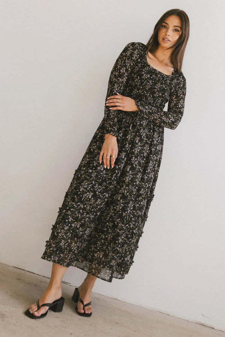 Long sleeves maxi dress 