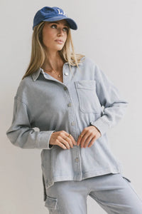 One side pocket top in blue 