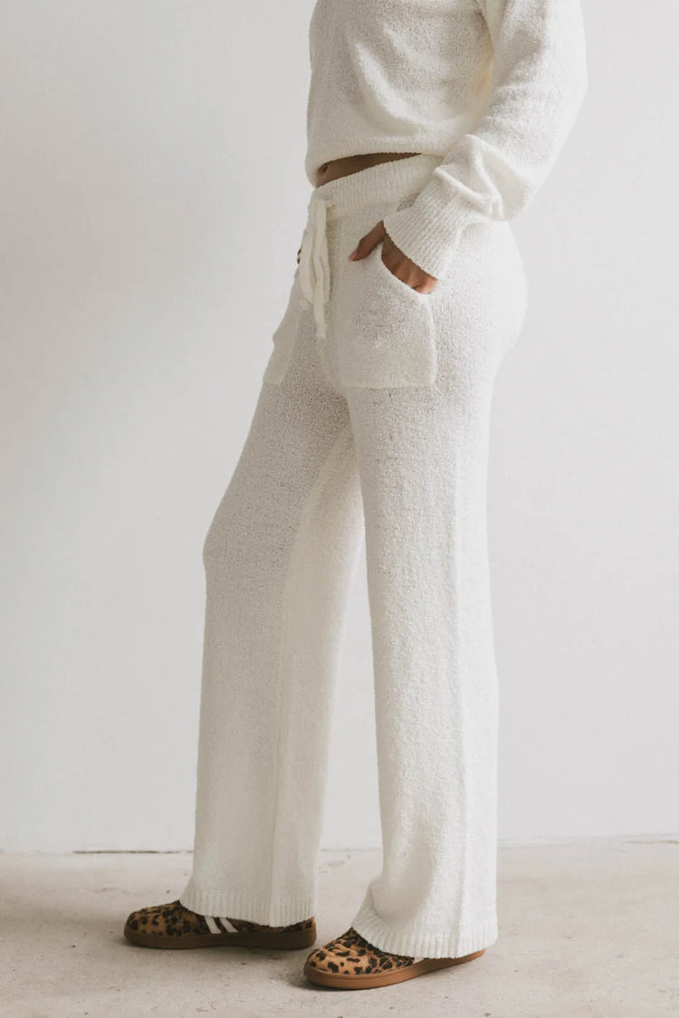 Knit pants in cream 