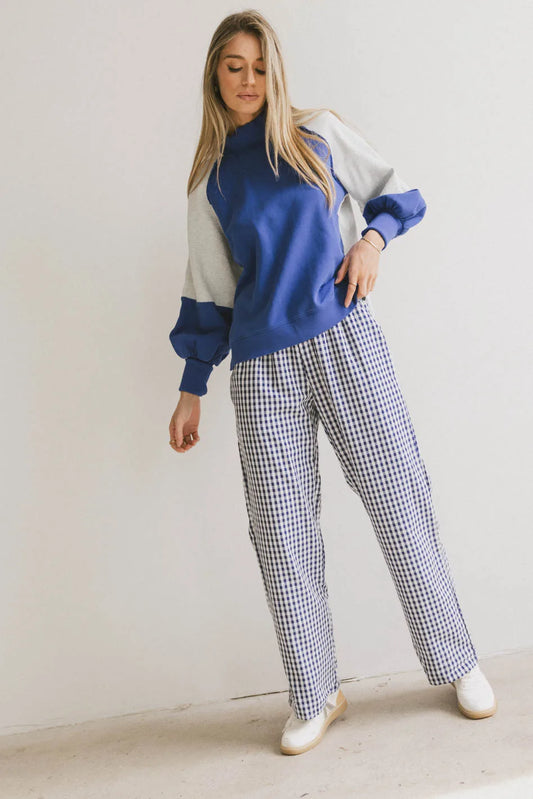 Gingham blue pants 