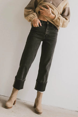 Alcott Cuffed Straight Leg Jeans