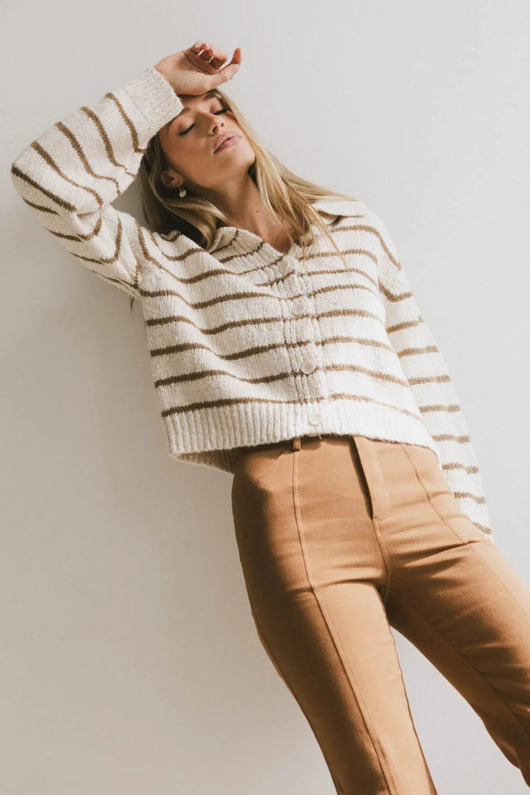 Long sleeves sweater in olive 