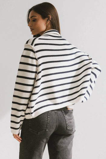 Striped sweater in navy 