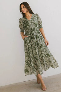 Midi dress in green 