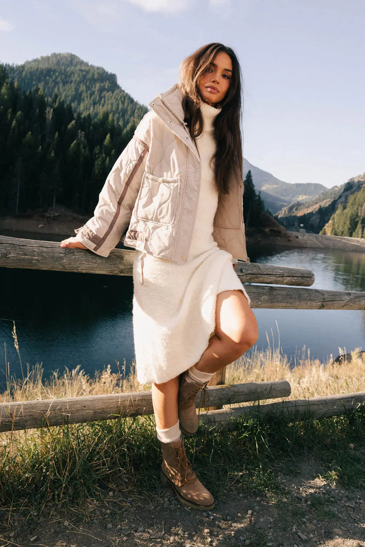 Knit dress in cream 