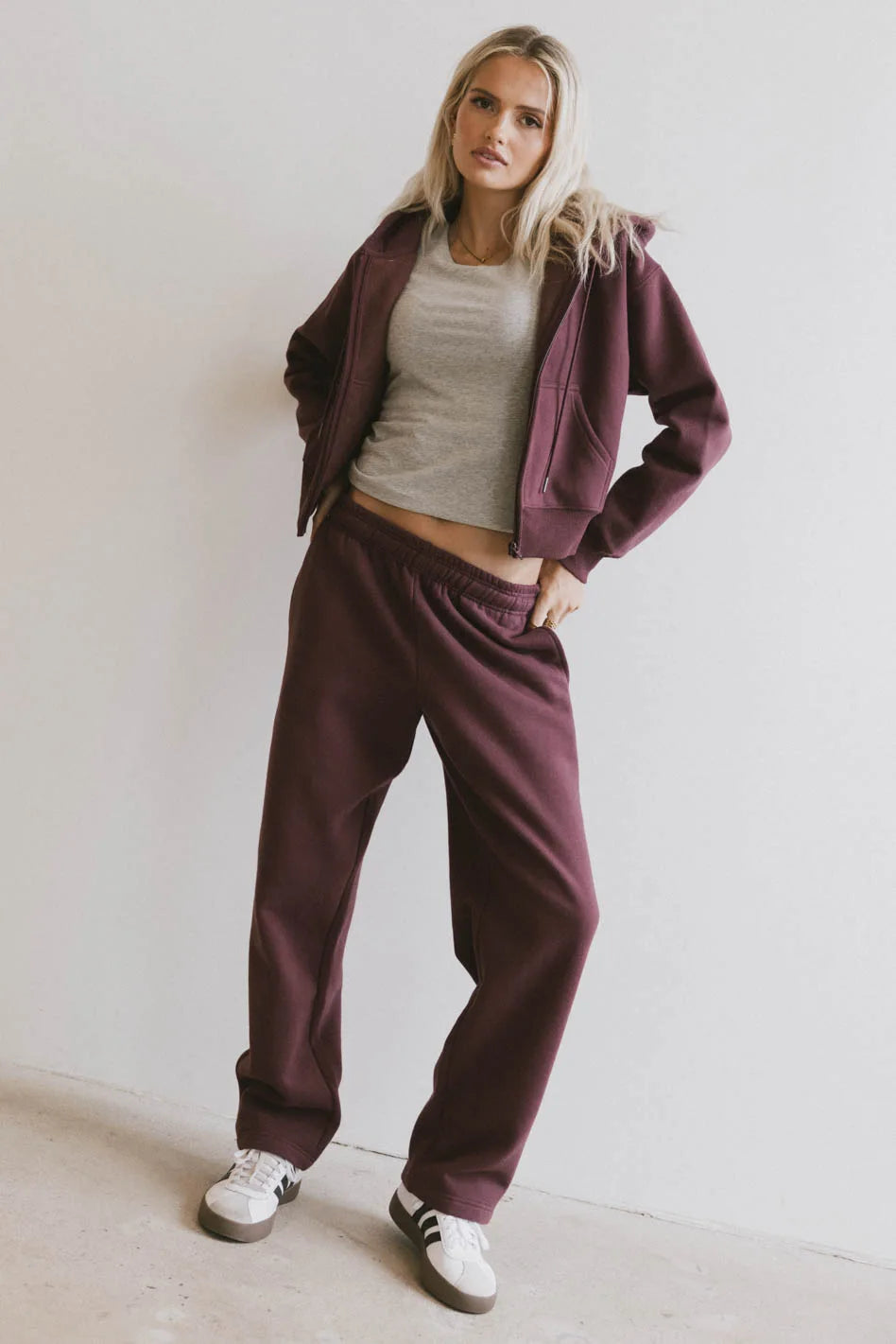 Ezra Sweatpants in Burgundy bohme