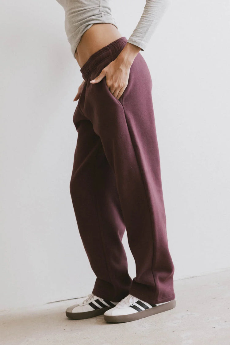 Sweatpants in burgundy 