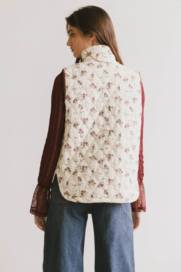 Floral vest in multi color 