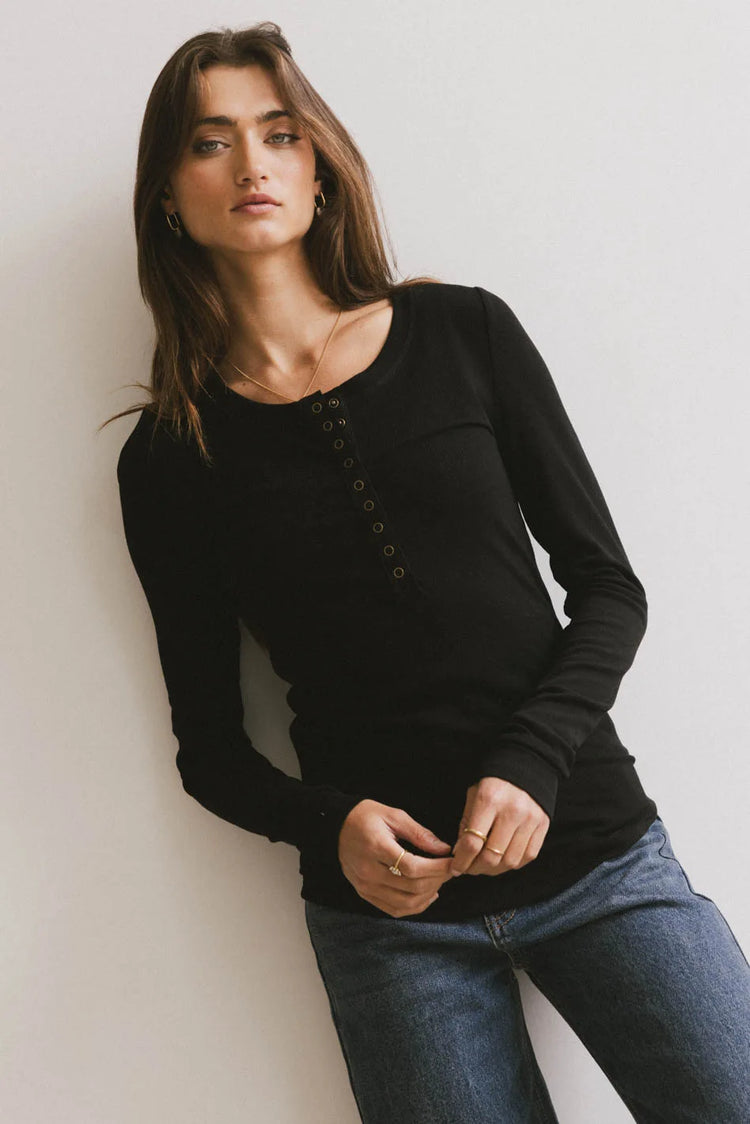 Long sleeves top in black 