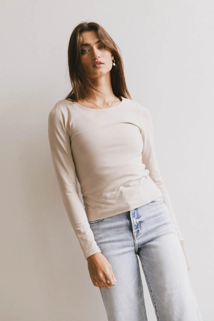 Long sleeves top in fog 