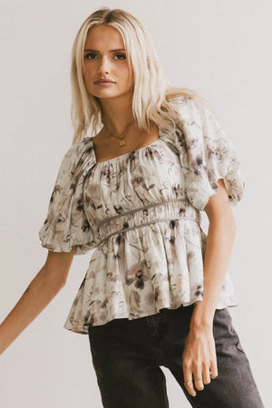 Arden Floral Tie Blouse