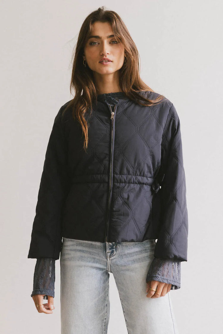 Long sleeves jacket in navy 