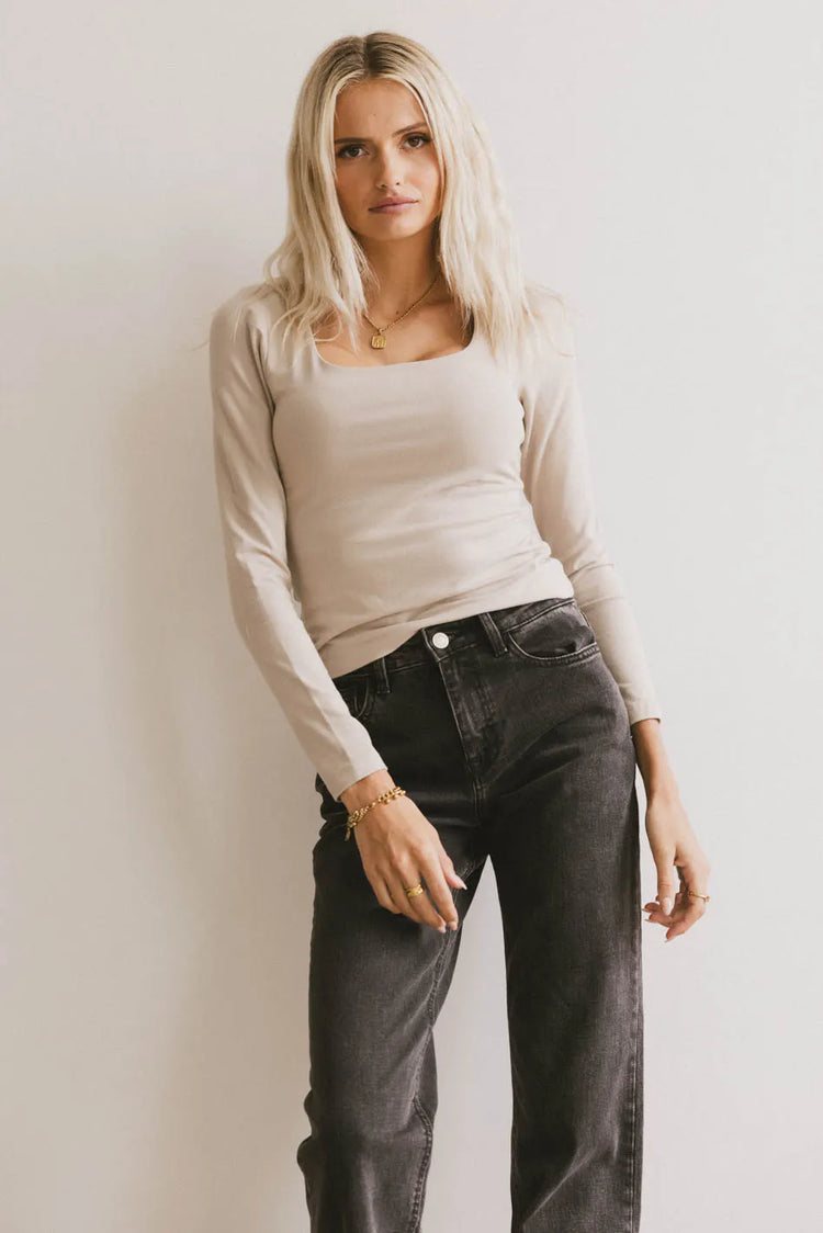 Long sleeves top in fog 