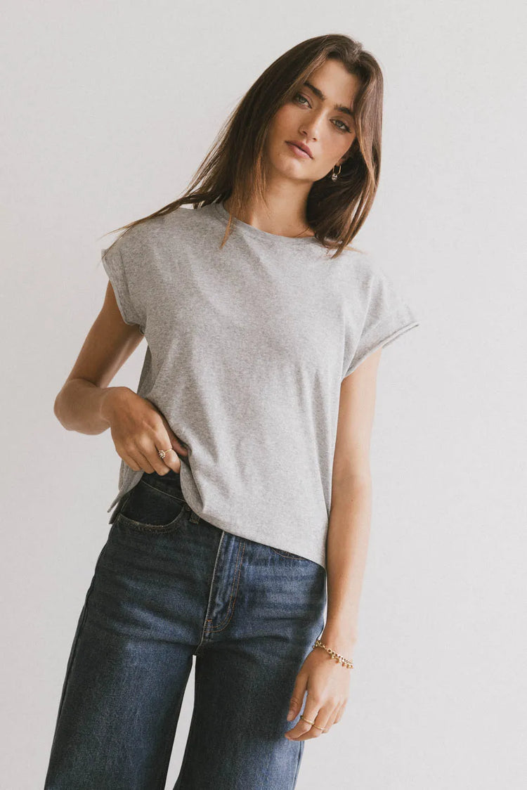 Knit top in grey 