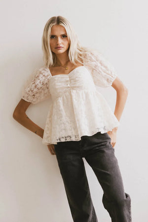 Baylinn Floral Peplum Top - FINAL SALE
